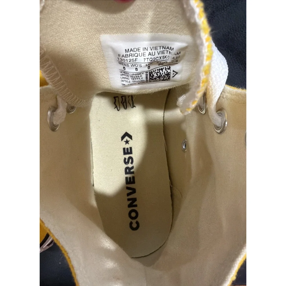 Converse Chuck Taylor All Star Yellow High Top Sneakers Women’s 8 - Picture 10 of 10